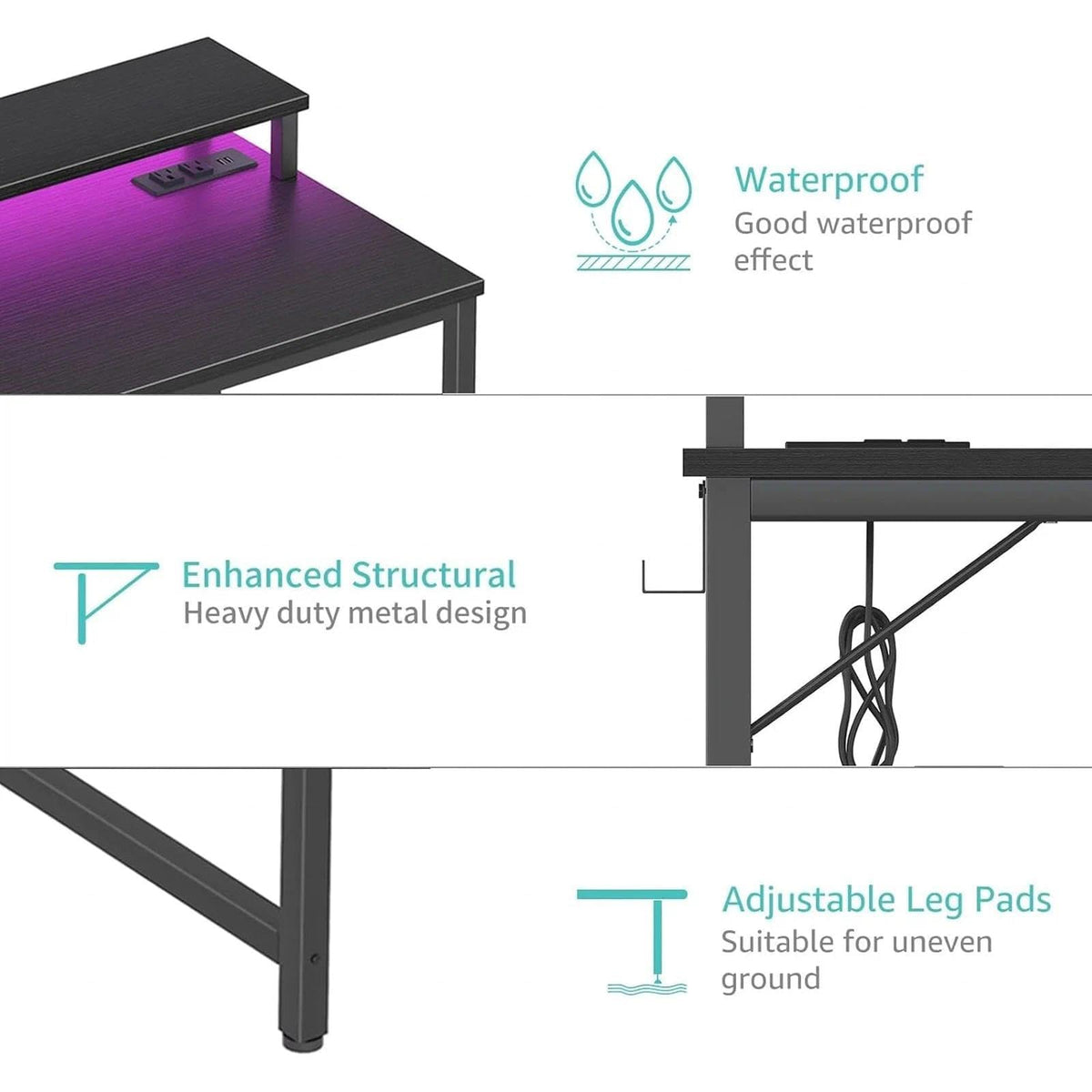 Lufeiya small desk durable finish resists scratches and wear.