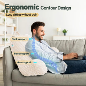 LUISOF adjustable-fill pillow with zipper for personalized comfort