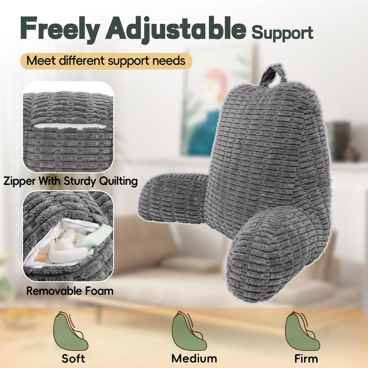LUISOF bottom zipper allows easy filling to tailor comfort