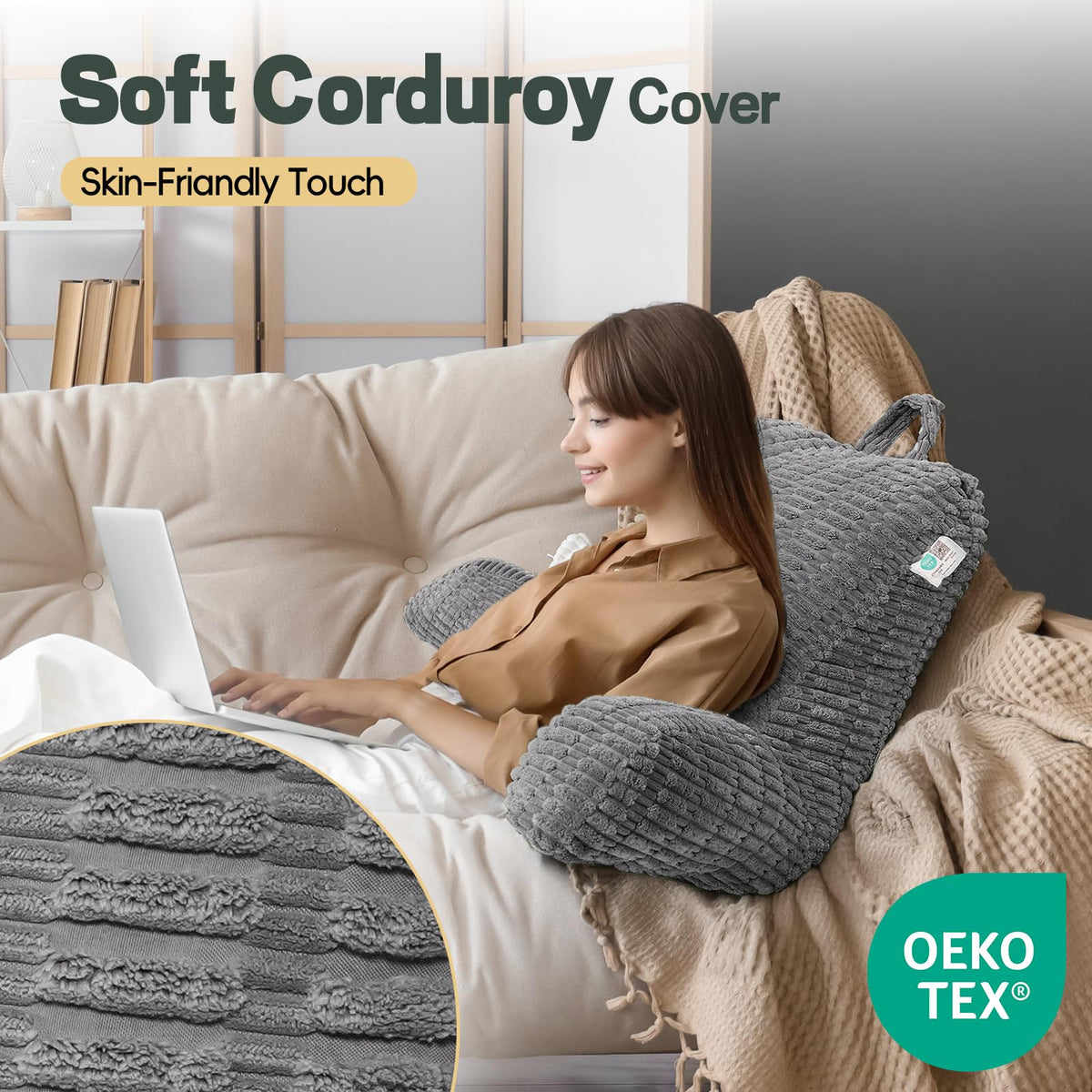 LUISOF corduroy 3D-embossed cover feels soft and odor-free