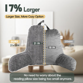 LUISOF ergonomic contour reduces neck strain while sitting up in bed
