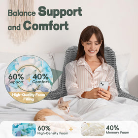 LUISOF memory foam back support enhances spine alignment during lounging