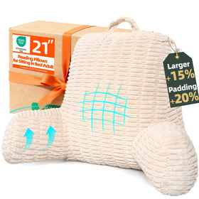 LUISOF reading pillow with arm rests for comfortable bed reading