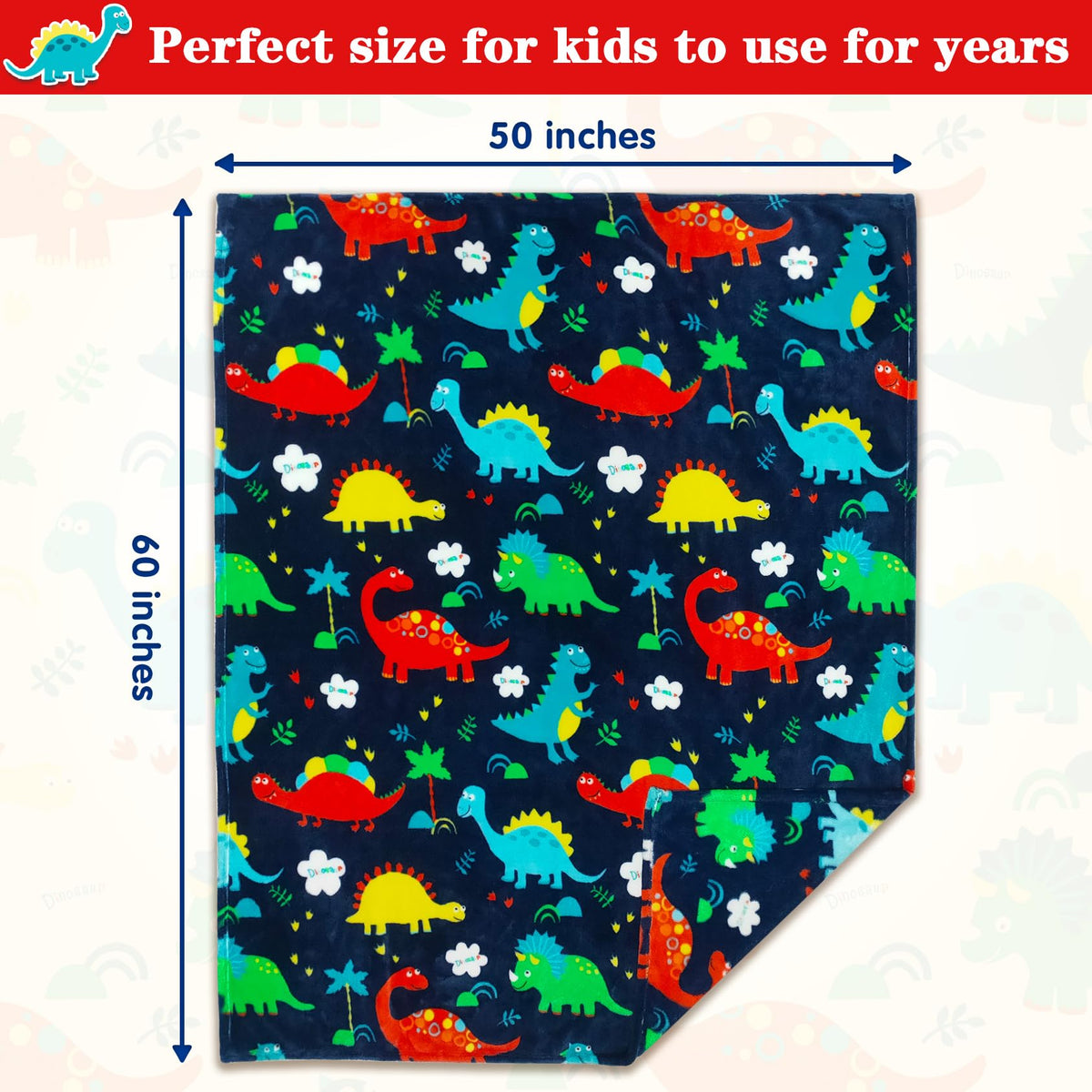 Lukeight dinosaur blanket easy care machine wash gentle without shrinking