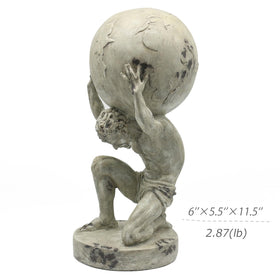 Lukitas Atlas resin construction ensures durable yet lightweight decor for easy repositioning.