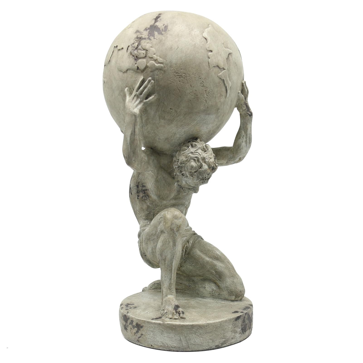 Lukitas atlas sculpture acts as a motivational reminder of responsibility and strength.