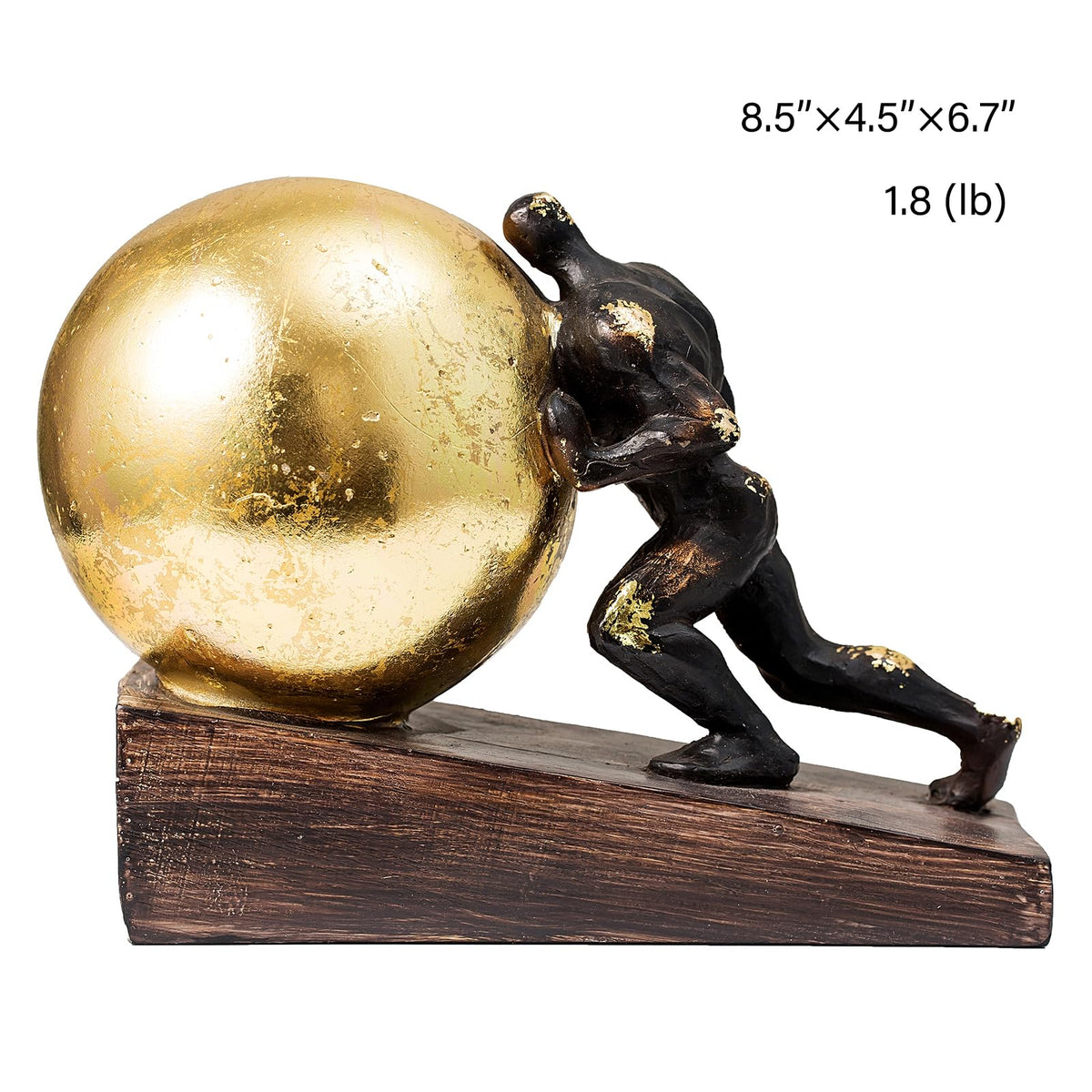 Lukitas Sisyphus sculpture office decor adds motivational accent for workspaces.