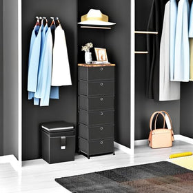 LUKYTOWER dorm room setup with dresser in a small closet corner