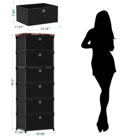 LUKYTOWER drawer chest side view highlighting sturdy frame and durability