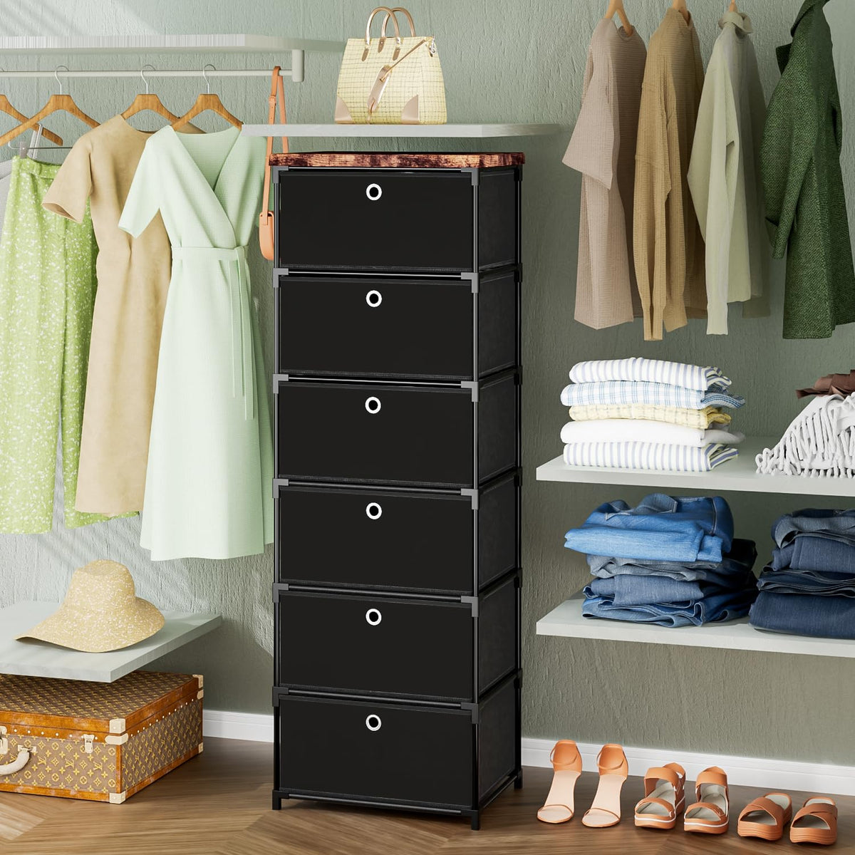 LUKYTOWER collapsible design demonstrating compact storage when not in use