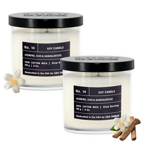 Lulu Candles clean-burning soy wax demonstrates a fresh burn with minimal soot.