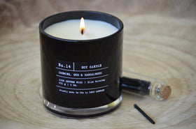 Lulu Candles Espresso Bean USA-made hand pouring emphasizes craftsmanship.