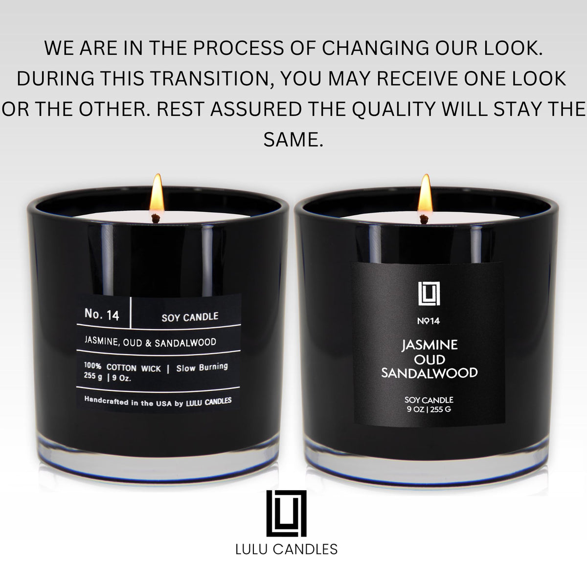 Lulu Candles hand-poured USA label showcases craft quality.