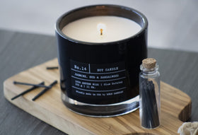 Lulu Candles soy wax jar closeup emphasizing clean burn.