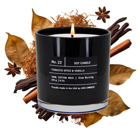 Lulu Candles tobacco-spice-vanilla-jar shows a rich, inviting fragrance for cozy evenings.