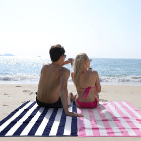LULUHOME 100% combed cotton beach towel with lint-free finish