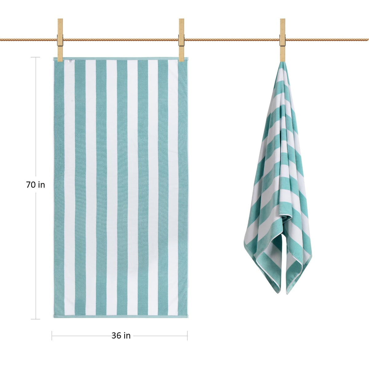 LULUHOME fade-resistant striped towel keeps colors vibrant through regular washing.