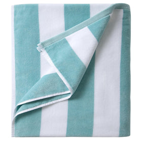LULUHOME large oversized beach towel stripe design offers ample drying area after swimming.