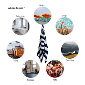 LULUHOME machine washable easy-care beach towel