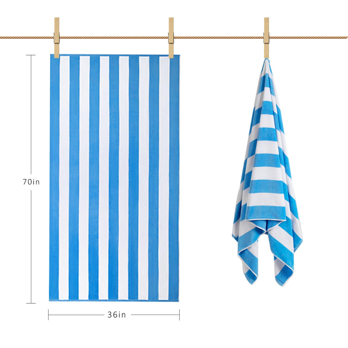 LULUHOME no-fade blue stripes stay vibrant after many washes.