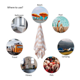 LULUHOME large cabana towel on camping site, versatile travel companion.