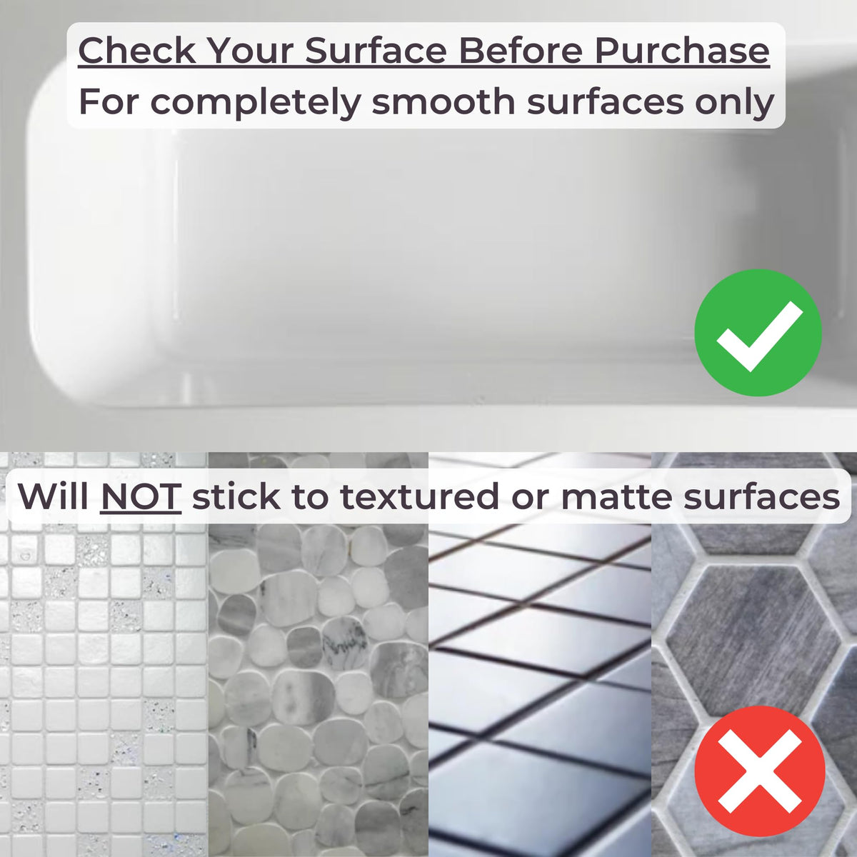 LUMA HOME beige shower mat with drain holes promoting quick drying after use