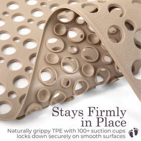 LUMA HOME beige TPE mat with soft texture for comfortable traction