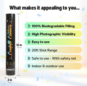 LUMAFIZZ New Year's Eve glow: vivid confetti bursts for festive countdown.