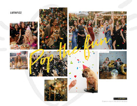 LUMAFIZZ six-pack ready-to-use confetti cannons for hassle-free parties.