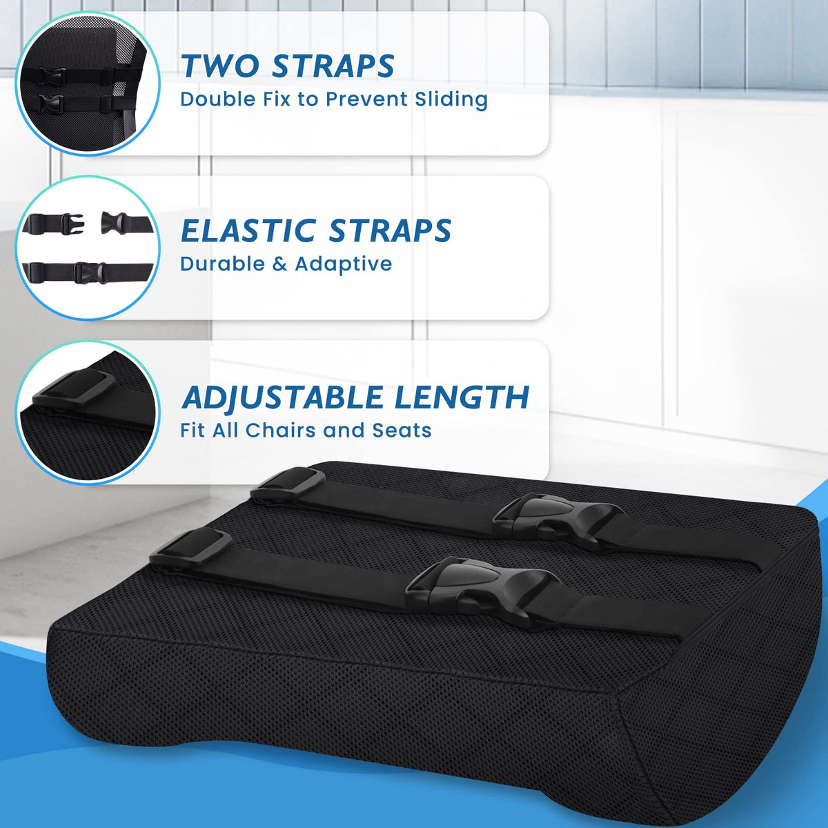 LumbarPal breathable mesh cover highlighting cool, breathable surface