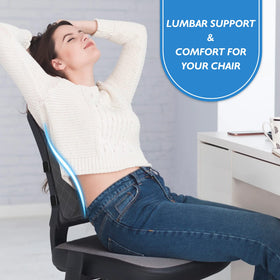 LumbarPal removable-washable cover shown for quick cleaning and maintenance.