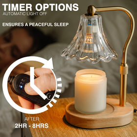Lumenblush Candle Warmer Lamp timer function enables hands-off operation.