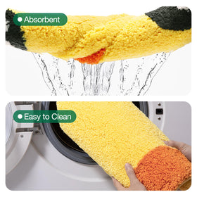 LUMI Absorbent microfiber fabric soaks up water efficiently.