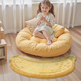 LUMI banana rug machine-washable design makes cleaning simple.