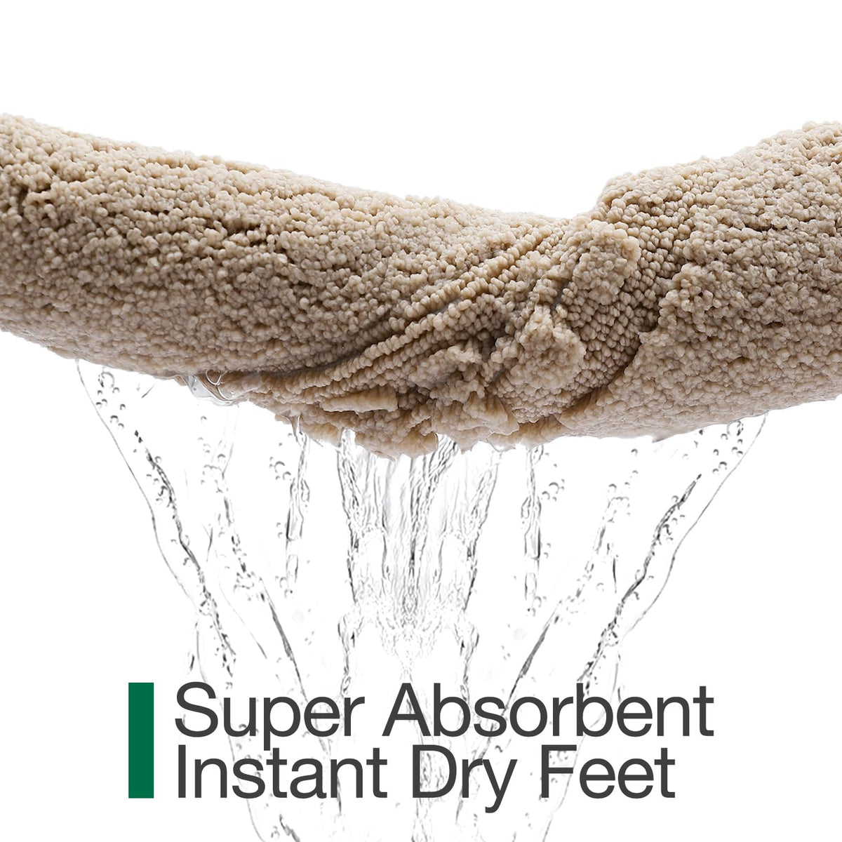 LUMI absorbent rug reduces puddles and floor wetness quickly.