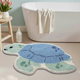 LUMI sea turtle rug close-up of 0.6 inch plush pile