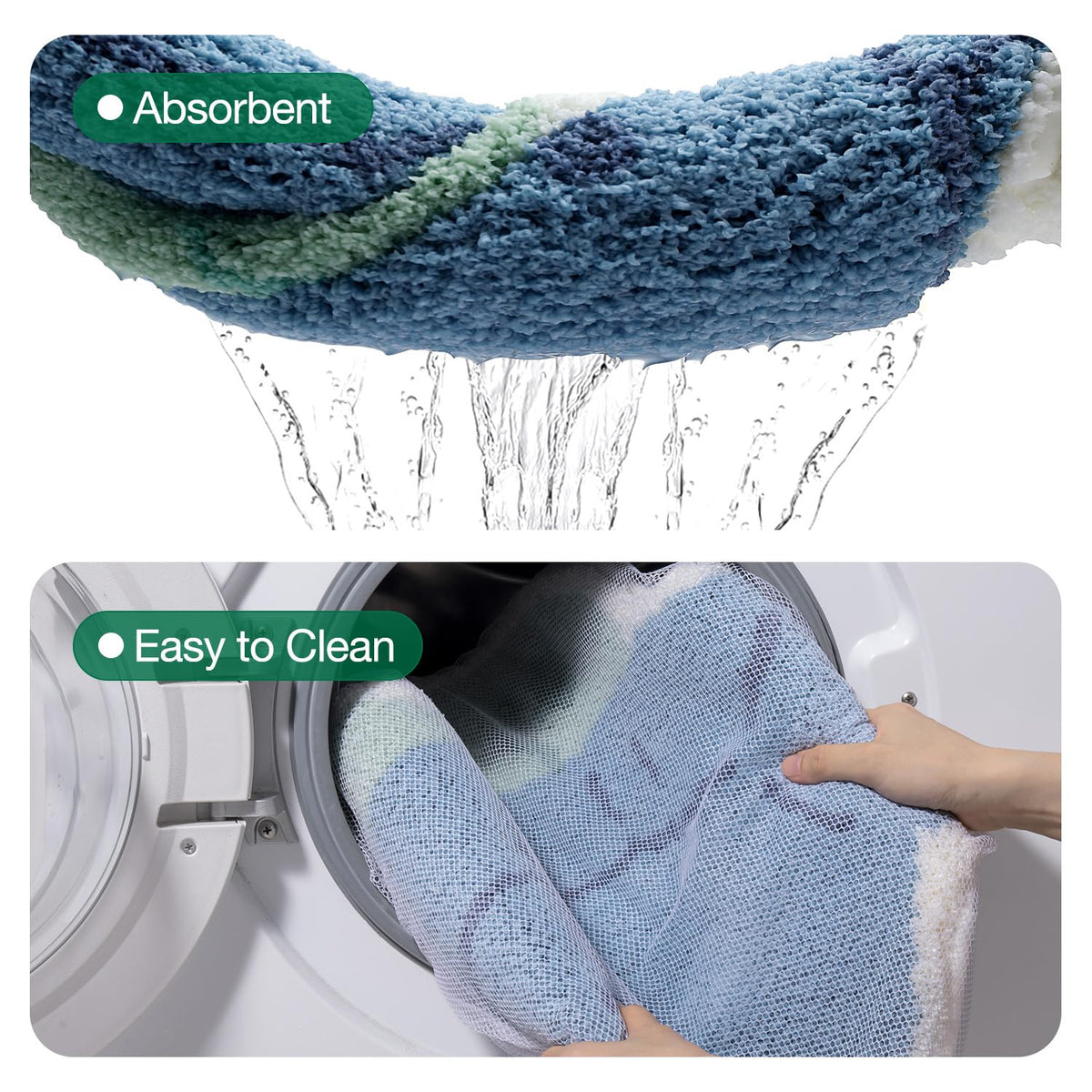LUMI sea turtle bath mat styled in a modern bathroom
