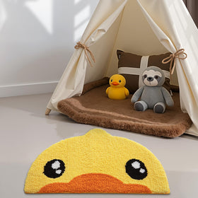 LUMI Duck bath mat enhances bathroom decor with whimsy.