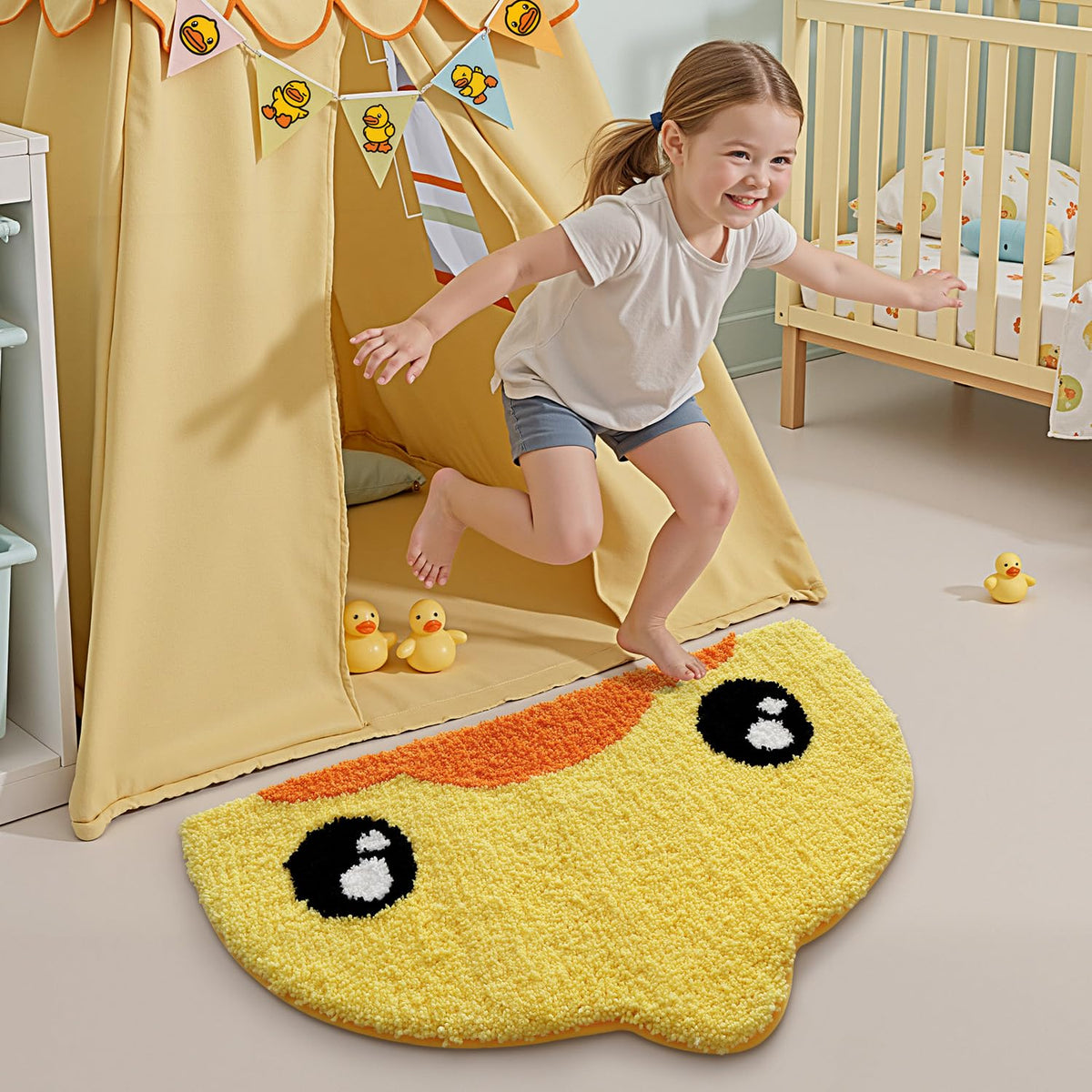 LUMI Machine washable bath mat cleans easily at home.
