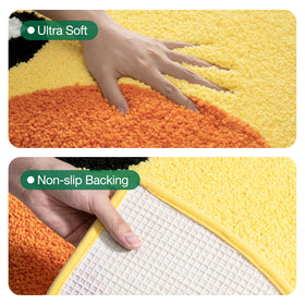 LUMI Non-slip rubber backing helps stable footing.