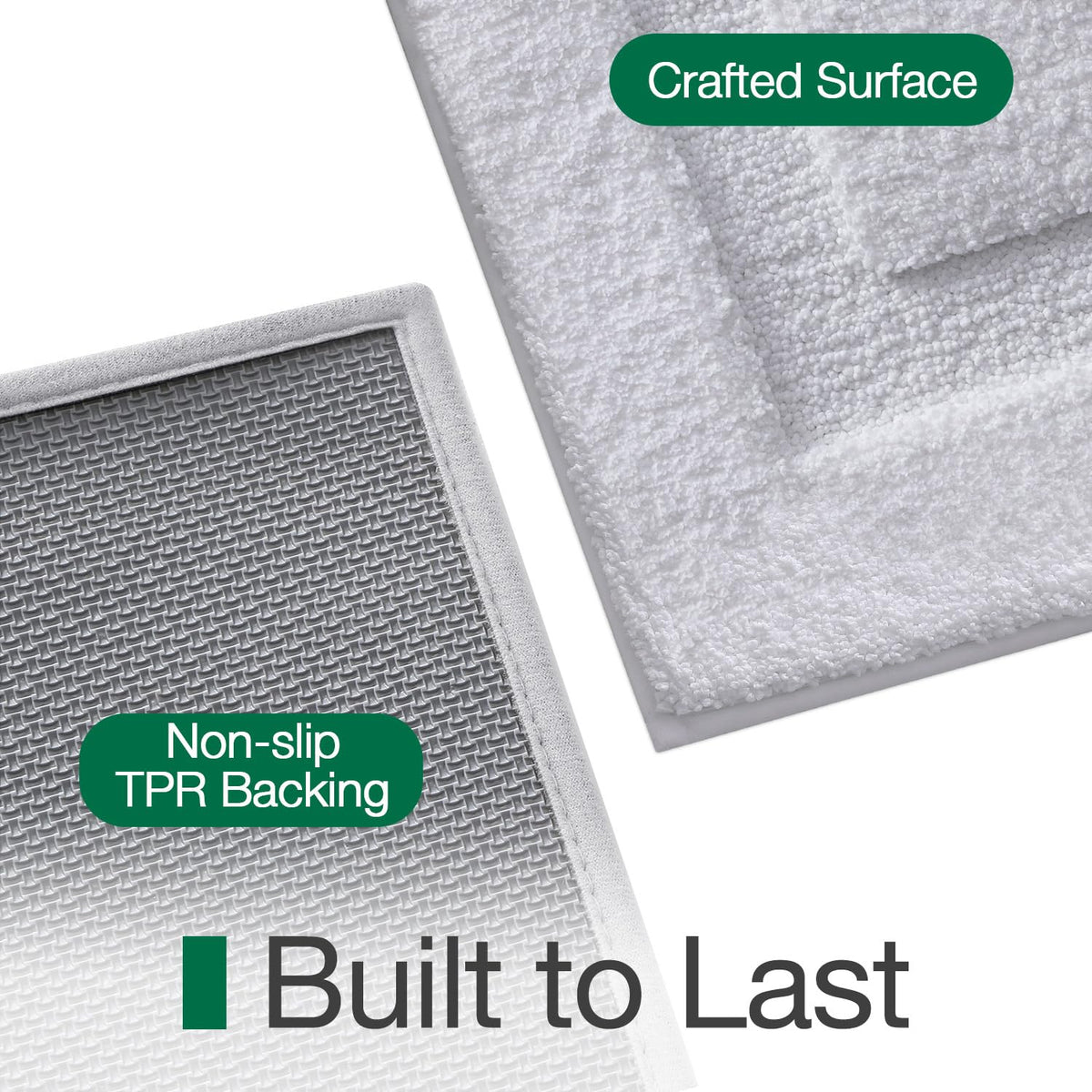LUMI ultra-plush microfiber texture close-up emphasizes luxurious softness underfoot.