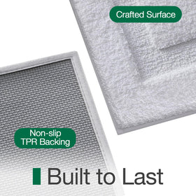 LUMI ultra-plush microfiber texture close-up emphasizes luxurious softness underfoot.