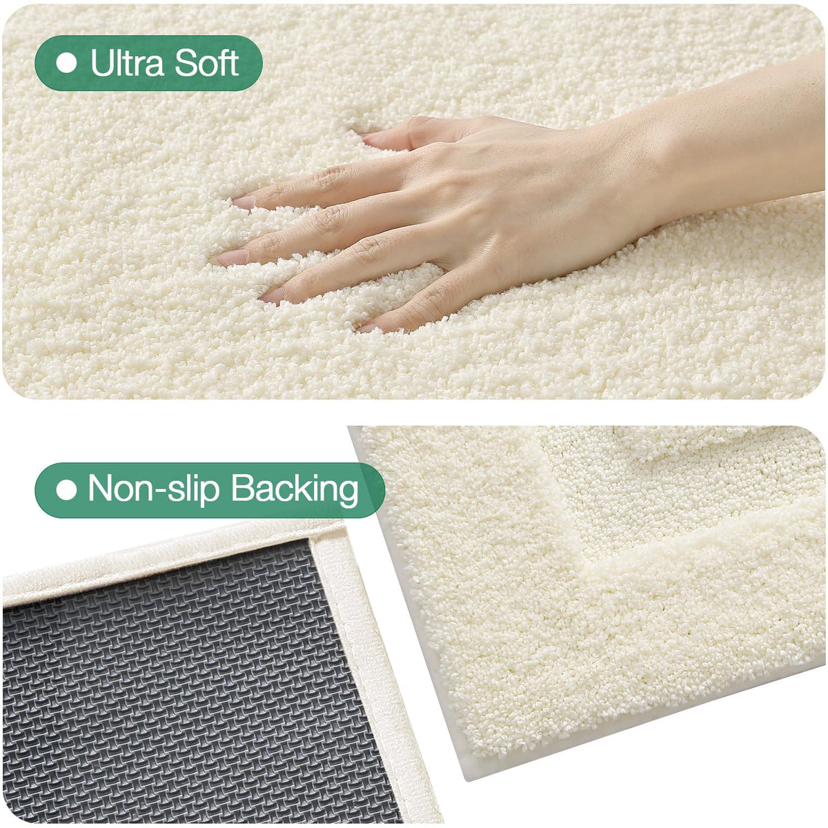 LUMI ultra-soft plush bath rug offering cloud-like warmth underfoot