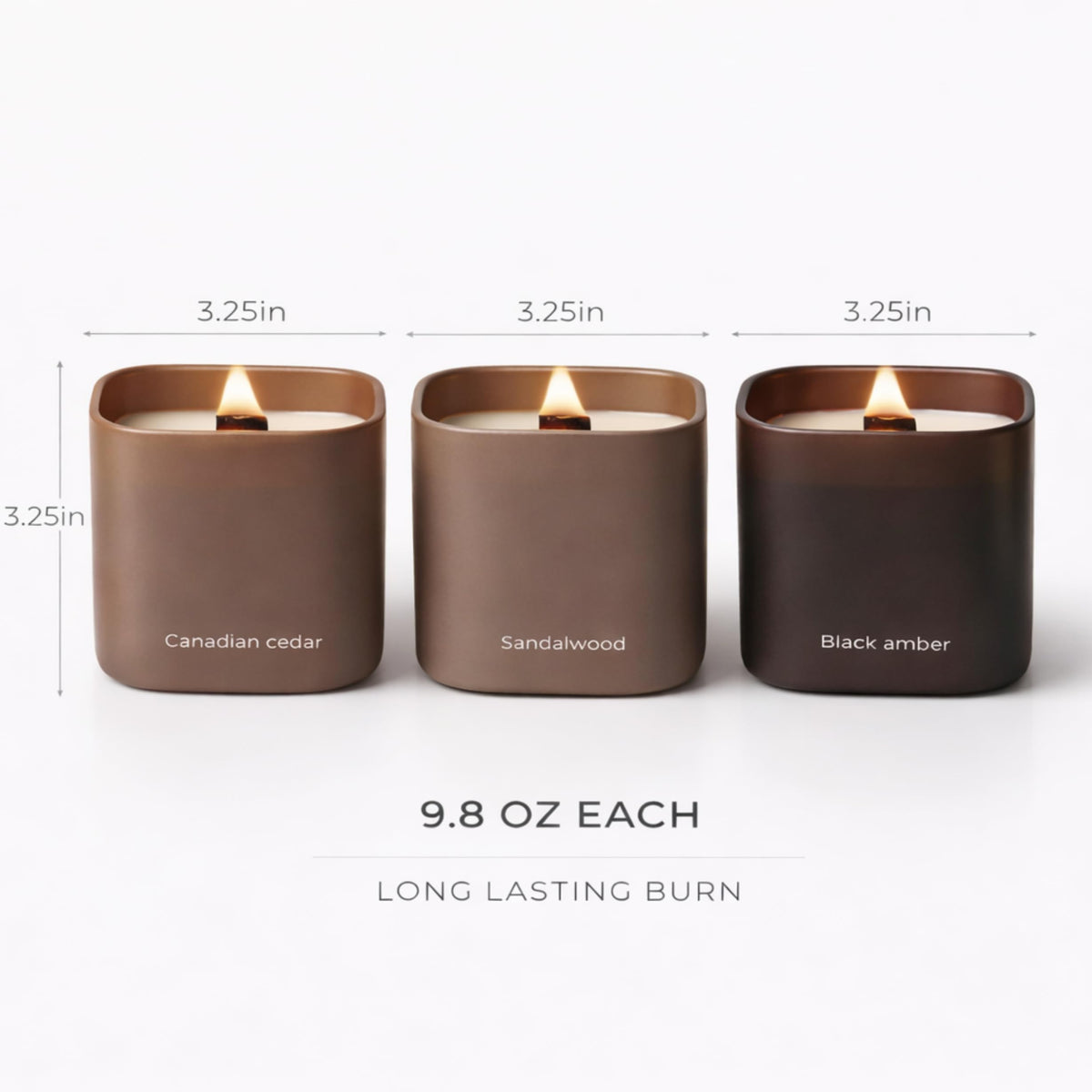 Lumi Brand Dusk to Dawn crackling wood wick close-up adds cozy ambience.