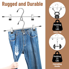 Lumigens no-installation closet organizer simplifies wardrobe sorting.