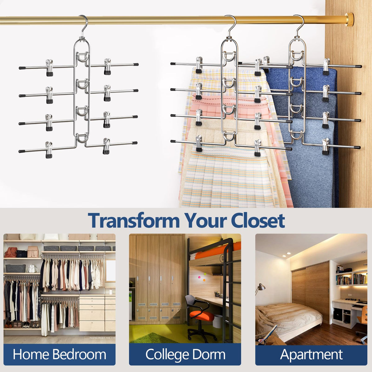 Lumigens heavy-duty hanger for robust garments without deformation.