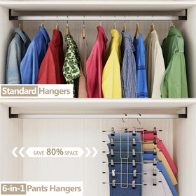 Lumigens skirt hangers with clips organize skirts securely and prevent wrinkles.
