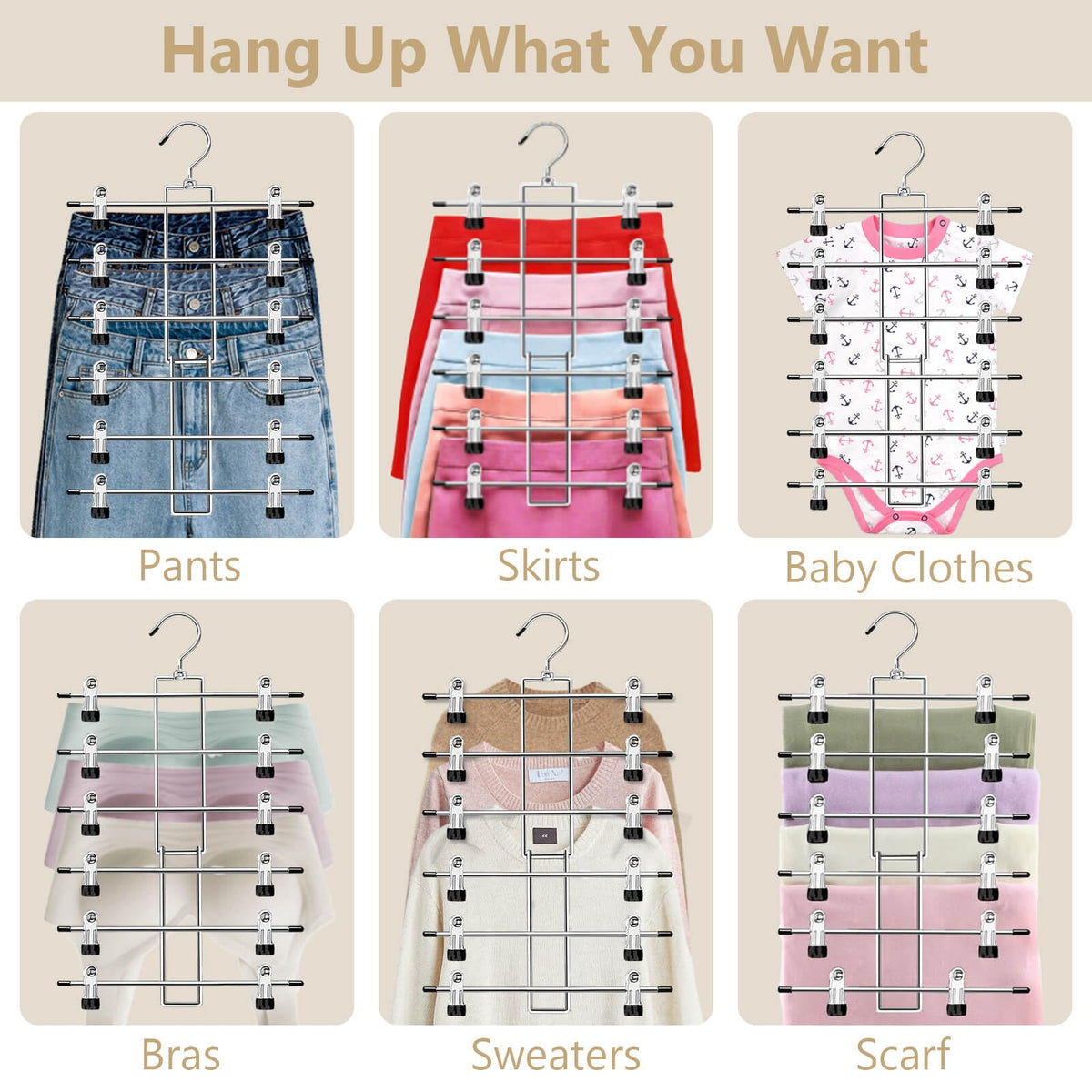 Lumigens space-saving closet organizer ideal for dorm rooms and apartments.