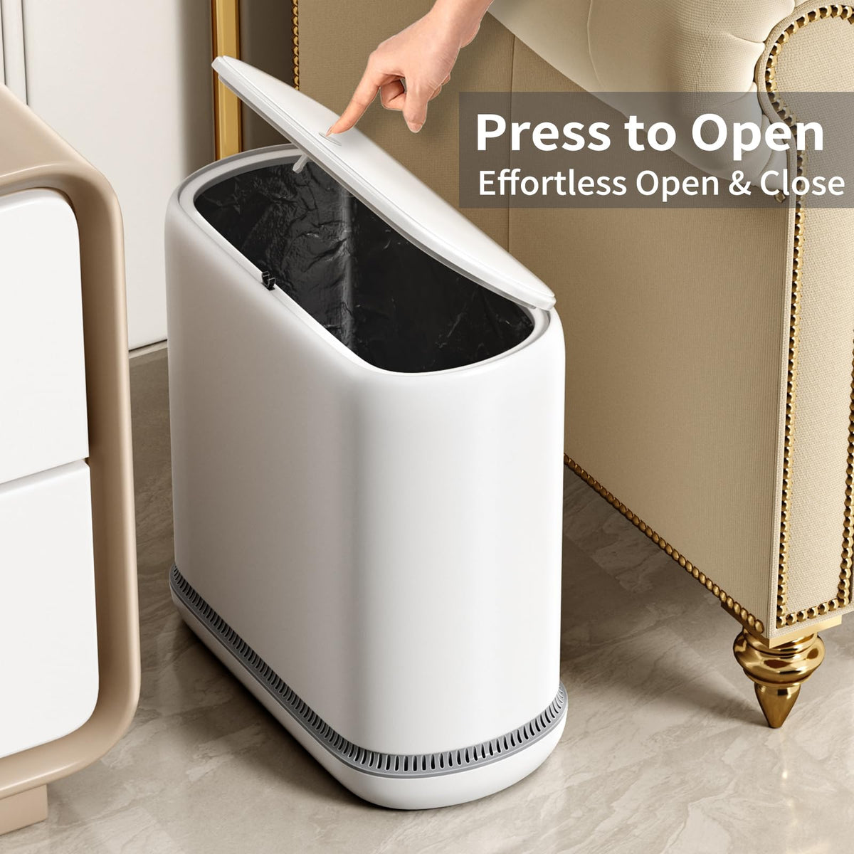 LumiHom pet-proof lid prevents pets from accessing the waste.