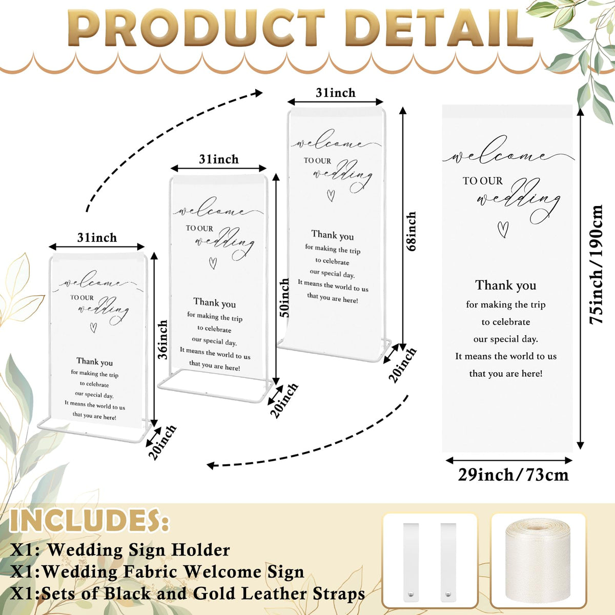 Lumina Garden decor package includes sign, stand, and ribbon for ready setup